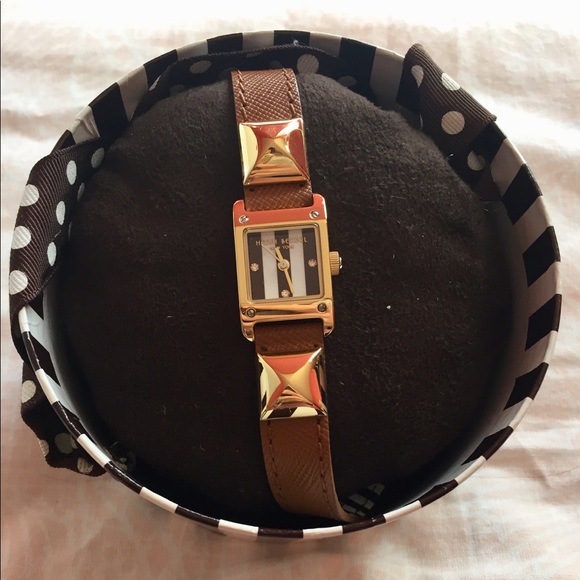 henri bendel Accessories - Henri Bendel classic striped leather band watch